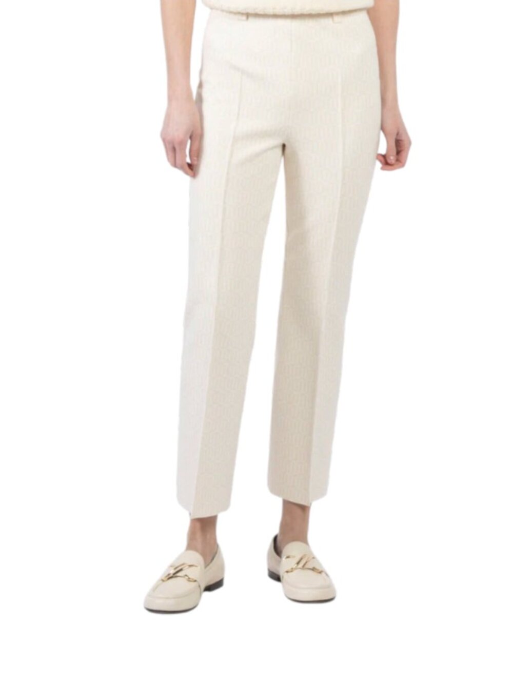 High Sport Kick Flare Pants Womens Small Cream Ivory Pull On Pintuck Stretch